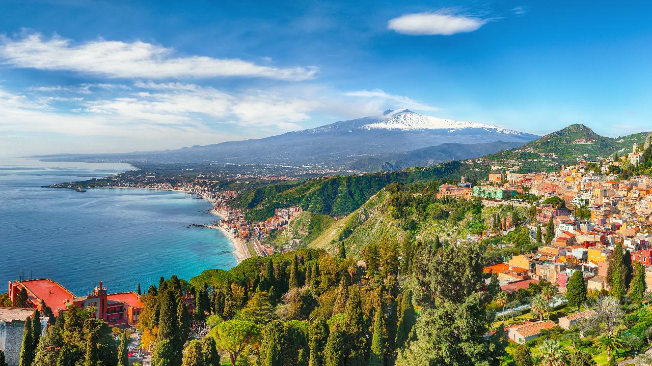 Taormina and volcano Etna